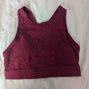 Women's Burgundy Sports Bra